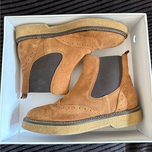 Brown Suede Chelsea Boots from Esprit